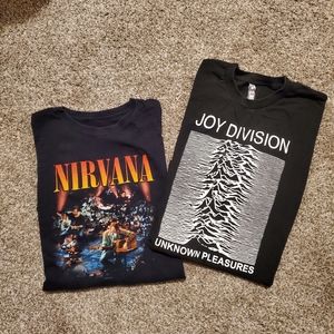 Band Tee Bundle Nirvana and Joy Division